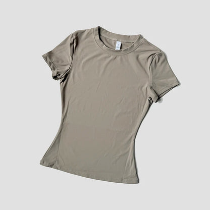 WAREBALL Sports Tops Quick-drying Ladies Tank Top Fitness Running Yoga Short Sleeve Elastic Breathable Yoga T-Shirt For Women