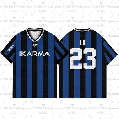 Kpop Stay Karma Album Fans TShirt Felix Bangchan Hyunjin Streetwear Casual Sport Oversize Short Sleeve Men's Clothing T-Shirt