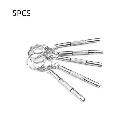 Viewring 1/3/5/10 Portable Eyeglass Repair Screwdriver Keychain Mini Multi-Purpose Glasses Watch Phone Precision Repair Tool Kit