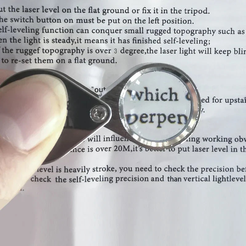 Professional 10-30X Handheld Jewelry Magnifier – Foldable Pocket Loupe with Triplet Lens for Diamond, Reading & Precision Work