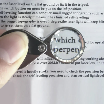 Professional 10-30X Handheld Jewelry Magnifier – Foldable Pocket Loupe with Triplet Lens for Diamond, Reading & Precision Work