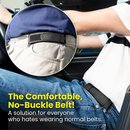 Fashion Comfortable Stylish Belt Men's Loop Buckle-Free Belt Ultra-soft No Buckle Elastic Belts Unisex Buckle Free Waist Belts