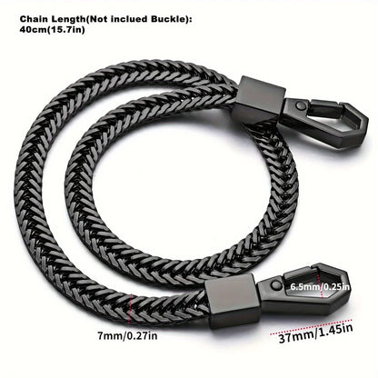 Durable Key Chains Long Metal Wallet Belt Rock Punk Trousers Hipster Pant Jean Keychain Clip Anti-lost Keyring for Men