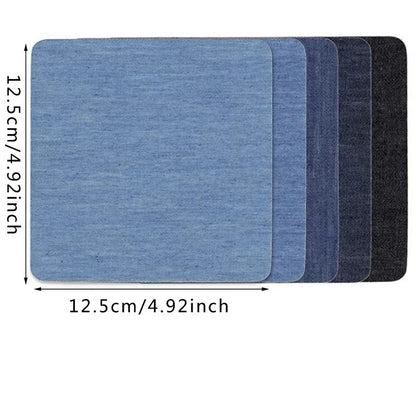 Denim Patches DIY Iron On Denim Elbow Patches Repair Pants For Jean Clothing Pants Badges Apparel Sewing Fabric NEW