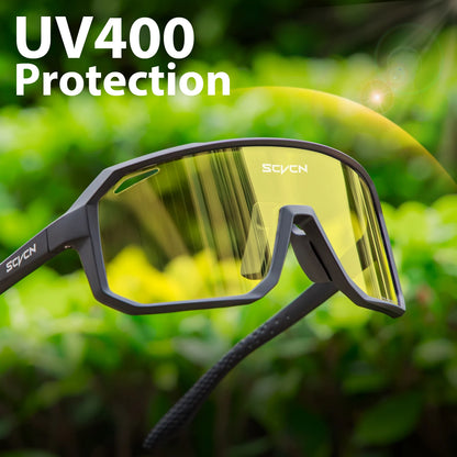 SCVCN Night Vision Glasses Cycling Glasses Driving Eyewear Fashion Polarized Sunglasses Y2K UV400 Eyeglasses Mtb Goggles Man