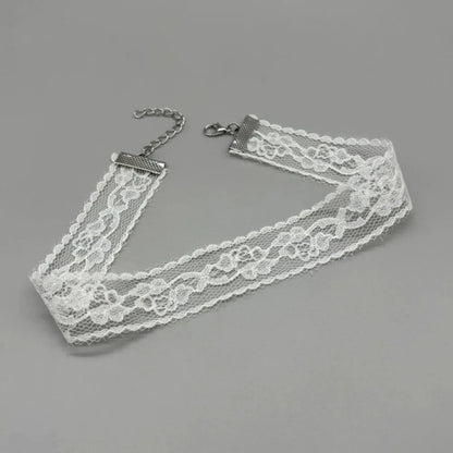 Short Lace Choker Nekclace for Women Girl Black White Color Fashion Romantic Necklace Gift for Party Wholesale Neck Jewelry