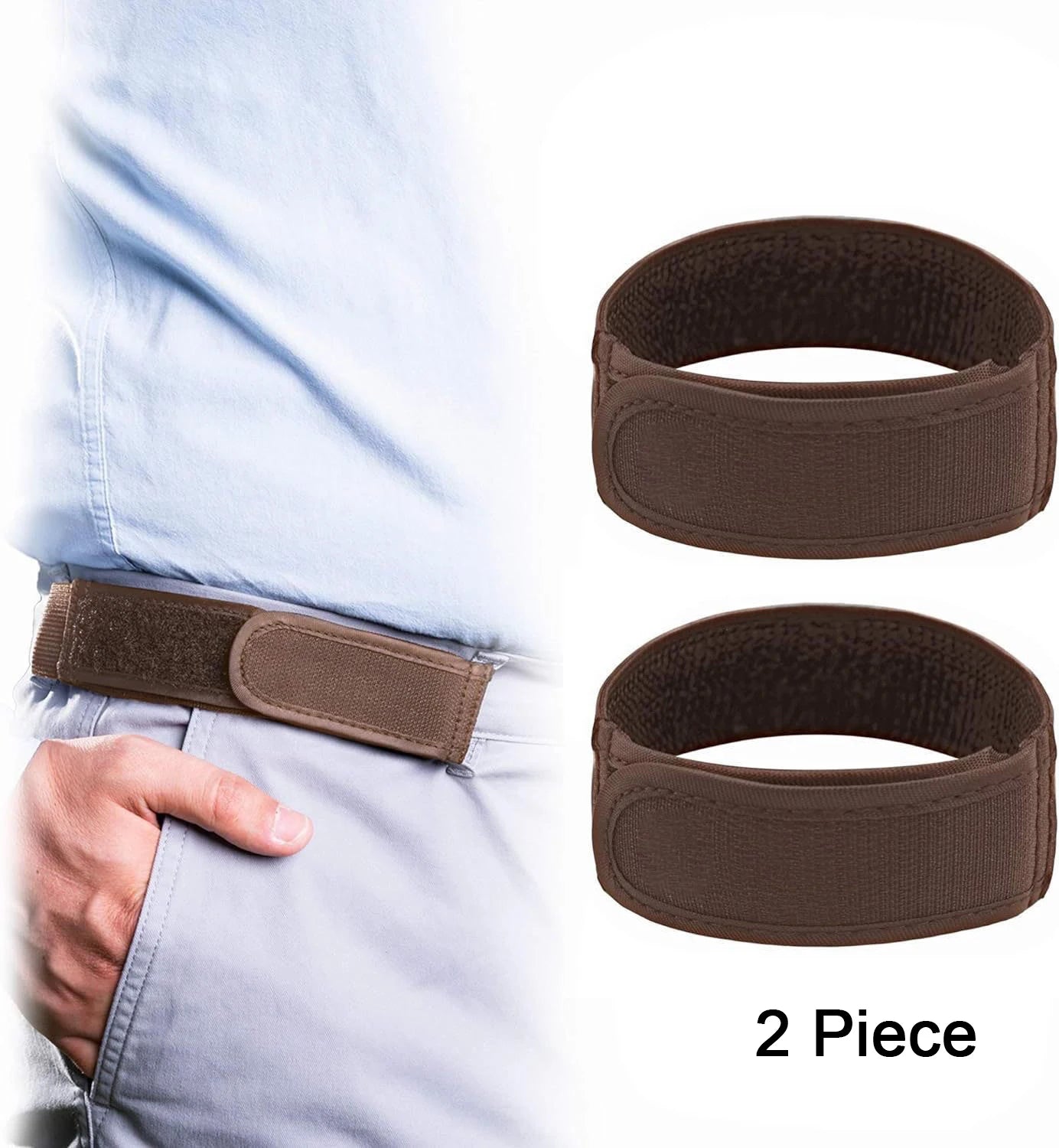 Fashion Comfortable Stylish Belt Men's Loop Buckle-Free Belt Ultra-soft No Buckle Elastic Belts Unisex Buckle Free Waist Belts