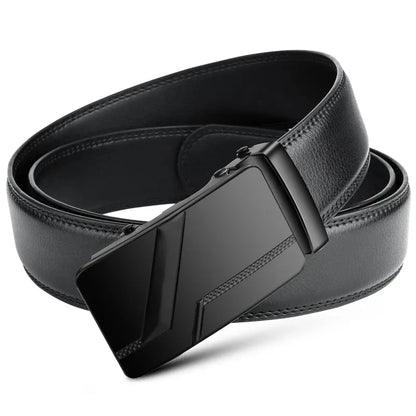 DINISITON Fashion business men's belts, authentic luxury brand belts, metal buckles, high-quality soft belts