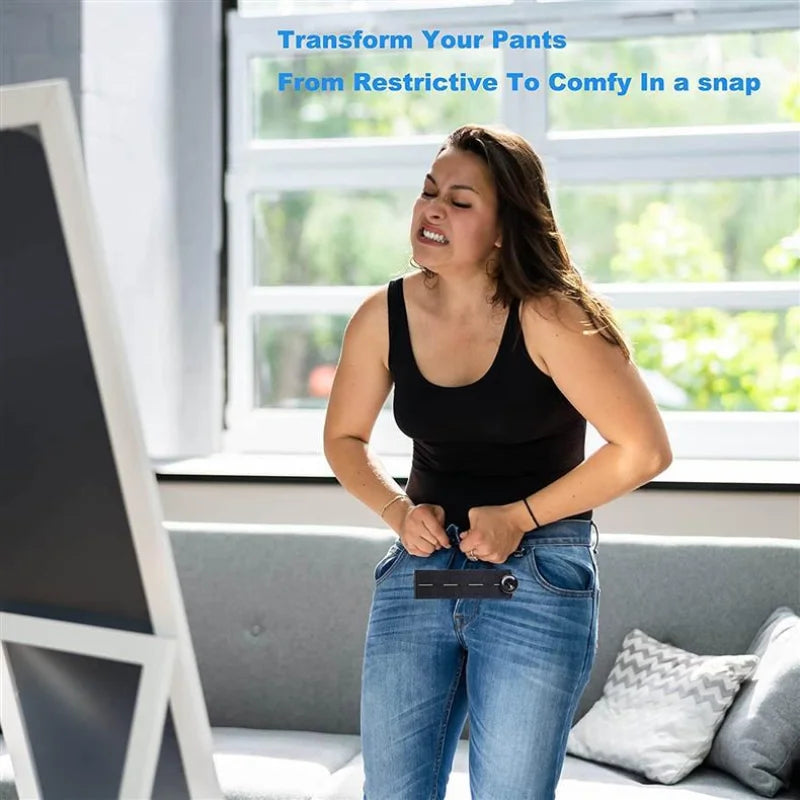 5pcs Pant Extender Belt Unisex Waist Band Tight Trousers Jeans Skirts Maternity Button Hooks Garment DIY Sewing Supplies
