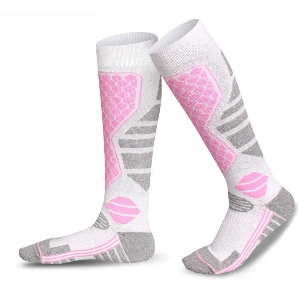 Winter warm ski socks - Anti-slip, thick, breathable, compression type - Specialized for ski boards, for warmth