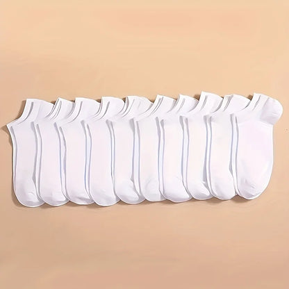 Unisex Casual Plain Color Boat Socks Thin Breathable Comfy Anti Odor Sweat-absorbing Low Cut Ankle Socks For Men Women