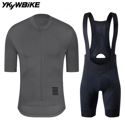 YKYWBIKE Cycling Jersey Set classic MTB Cycling Bib Shorts Kit Reflective Custom Bike Clothes Bicycle Clothing Maillot
