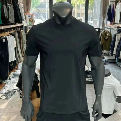 Summer boys' stylish American casual sports short-sleeve shirts, available in various loose quarter-length training options