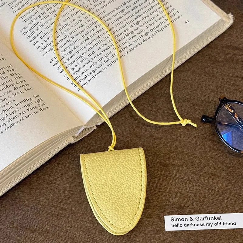 Leopard Eyeglasses Storage Bag Pendant Hanging Neck Glasses Clip Pendant Durable Glasses Clip Simple Hanging Neck Pouch